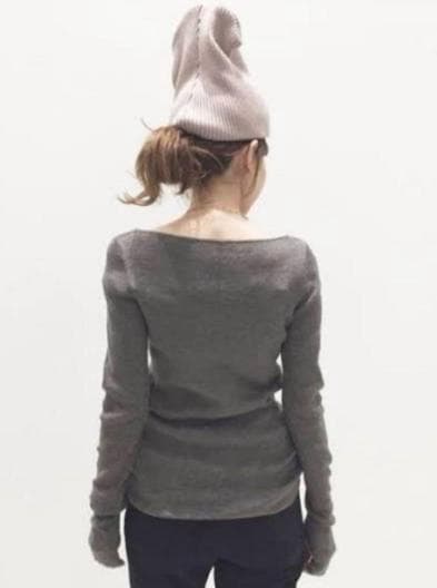 ★極美★大人気 アパルトモン ドゥーズィエムクラス RibKnit グレー指抜き