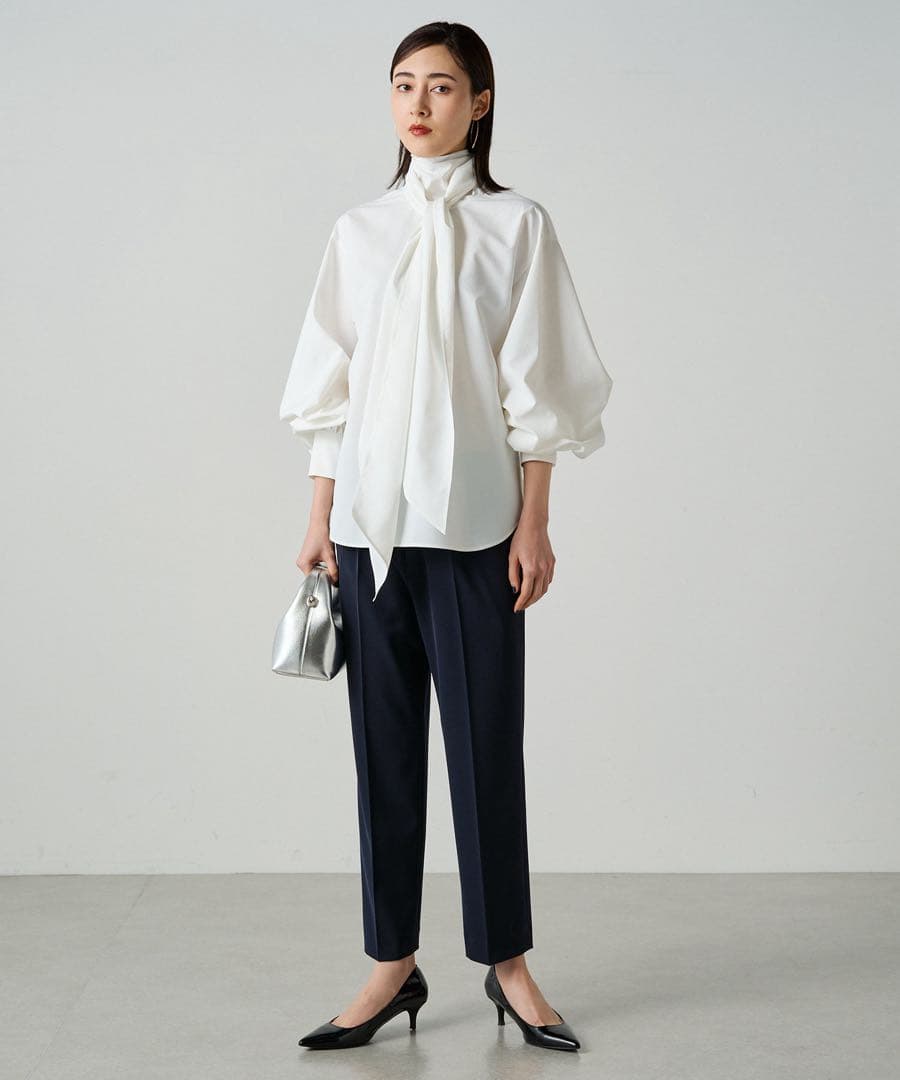 【Atelier N°5/アトリエヌメロサンク】タイプライターボウタイブラウス