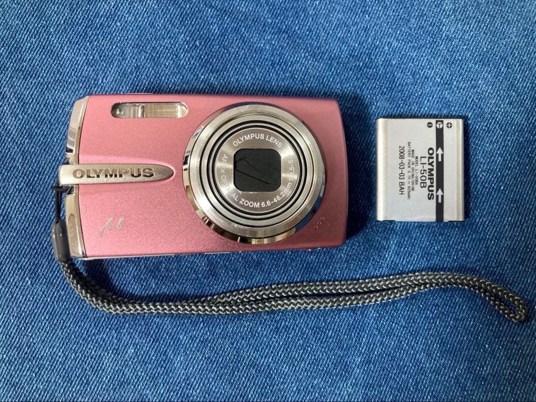 【動作確認済】OLYMPUS μ1020 デジタルカメラ　ピンク