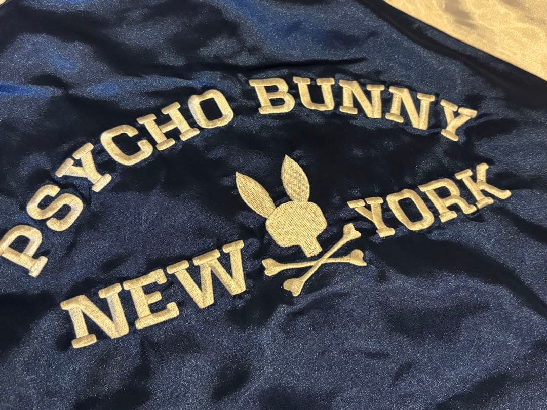 サイコバニー×スクーカム　バニーロゴ スカジャン　コラボ　ブルゾン　刺繍