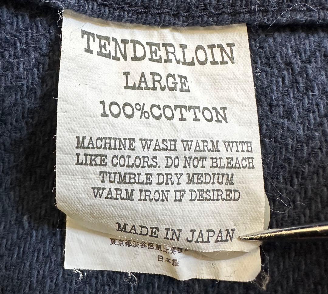 テンダーロイン ティー・ヘビーフランネルワイドワークシャツ フェードネイビー L