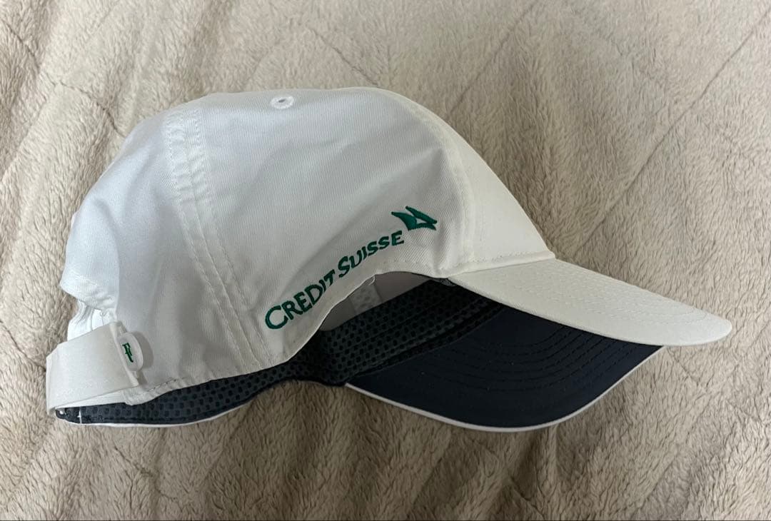NIKE RFフェデラー直筆サイン入りCAP(白/緑) クレディ・スイス提供品