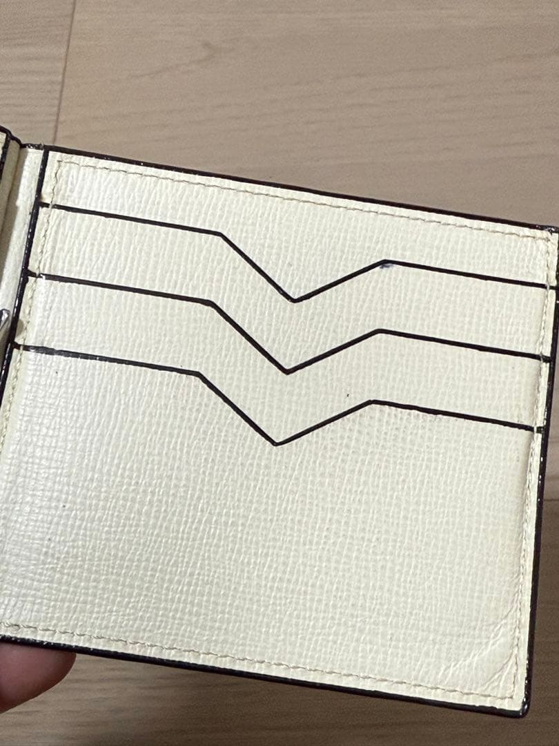 Valextra ホワイトレザー マネークリップ