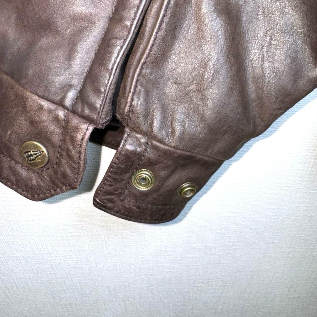 90s Vintage ロンドンフォグ　レザージャケット　茶色　2XL