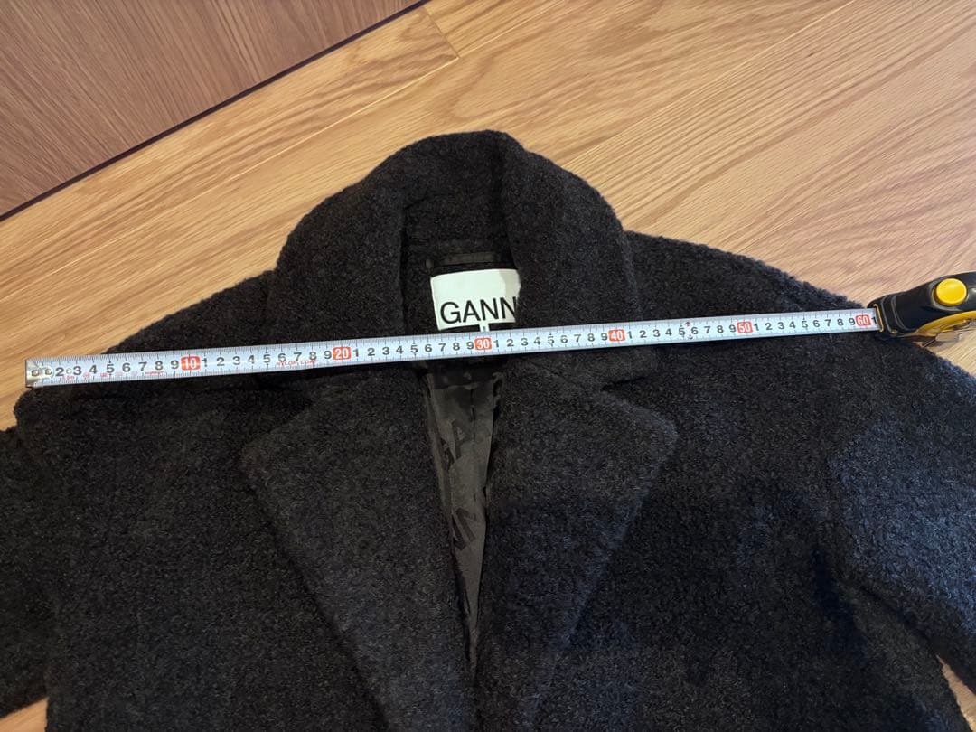 GANNI Recycled wool-blend bouclé coat