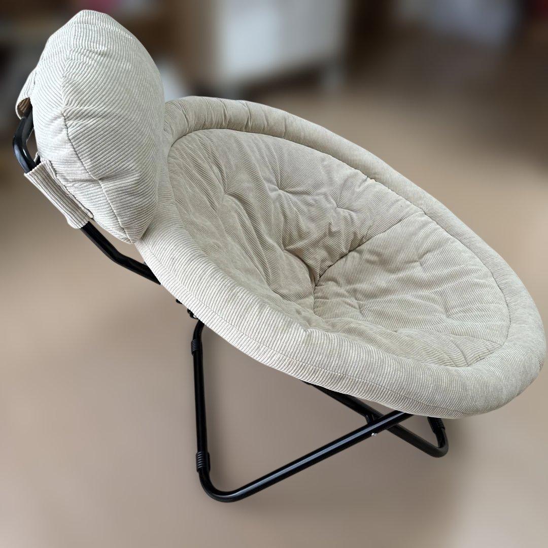 ひなたライフComoresun2wayフォールディングチェアベージュコーデュロイ