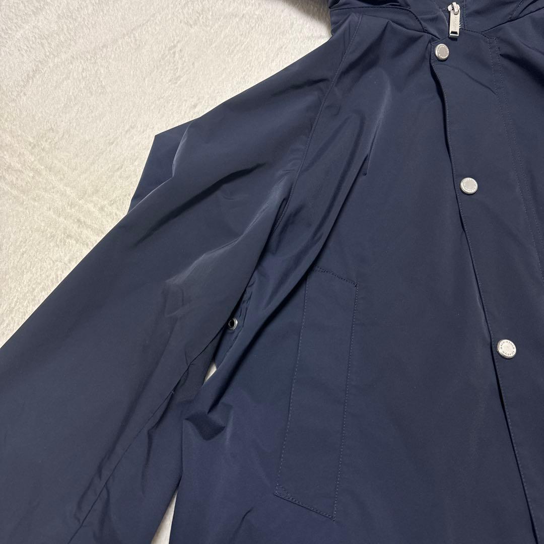 美品 マッキントッシュロンドン マウンテンパーカー 42 ネイビー 撥水 ジップ