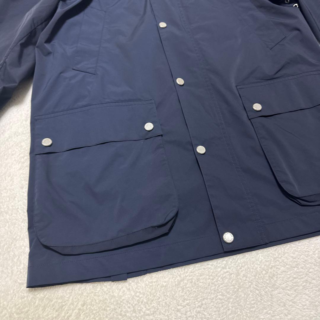 美品 マッキントッシュロンドン マウンテンパーカー 42 ネイビー 撥水 ジップ