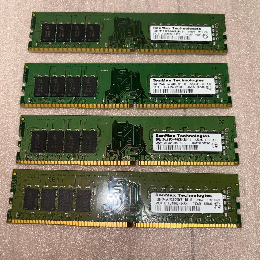 SanMax 16GB PC4-2400R 4枚セット