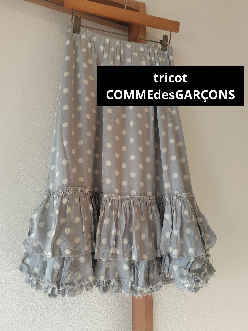 【人気】トリココムデギャルソン　ドットスカート　フリー　雑誌掲載品　水玉