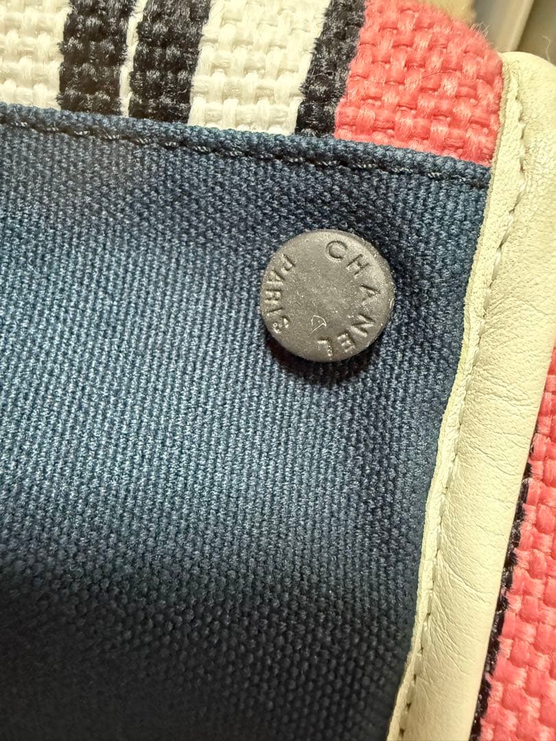 CHANEL クルーズラインボストンバッグ　キャンバスピンク