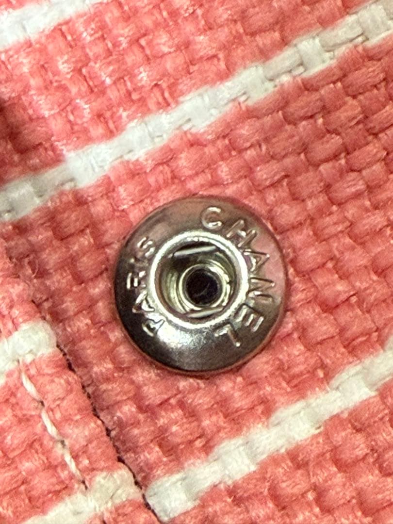 CHANEL クルーズラインボストンバッグ　キャンバスピンク