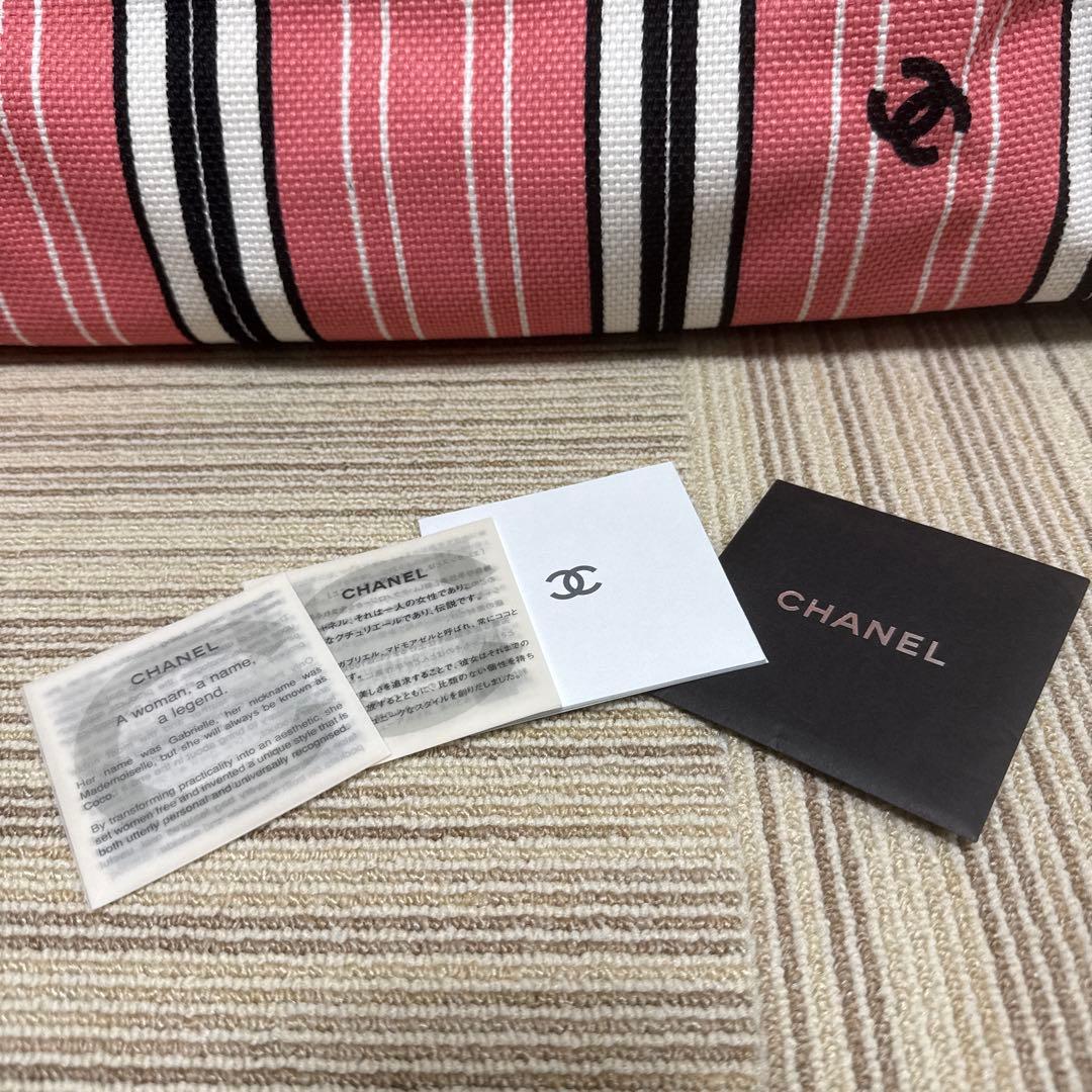 CHANEL クルーズラインボストンバッグ　キャンバスピンク