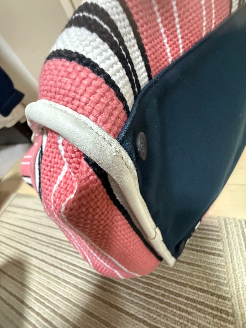 CHANEL クルーズラインボストンバッグ　キャンバスピンク