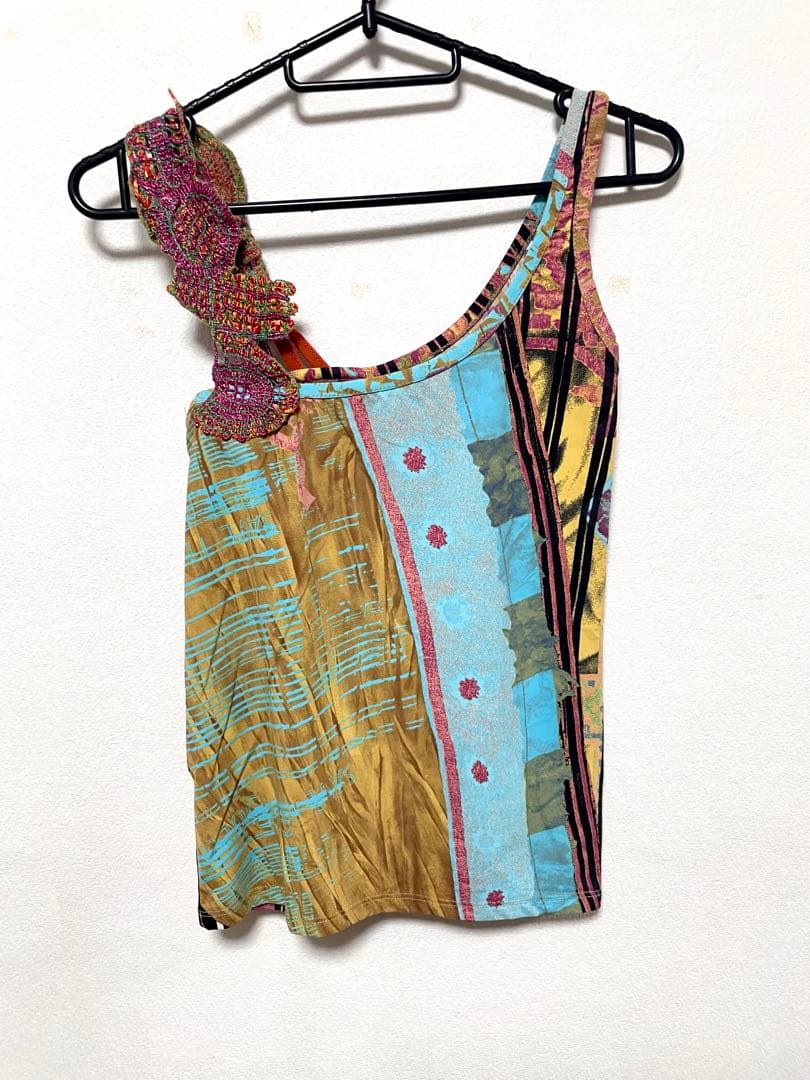 SAVE THE QUEEN 平成ギャル y2k カラフル刺繍キャミソール