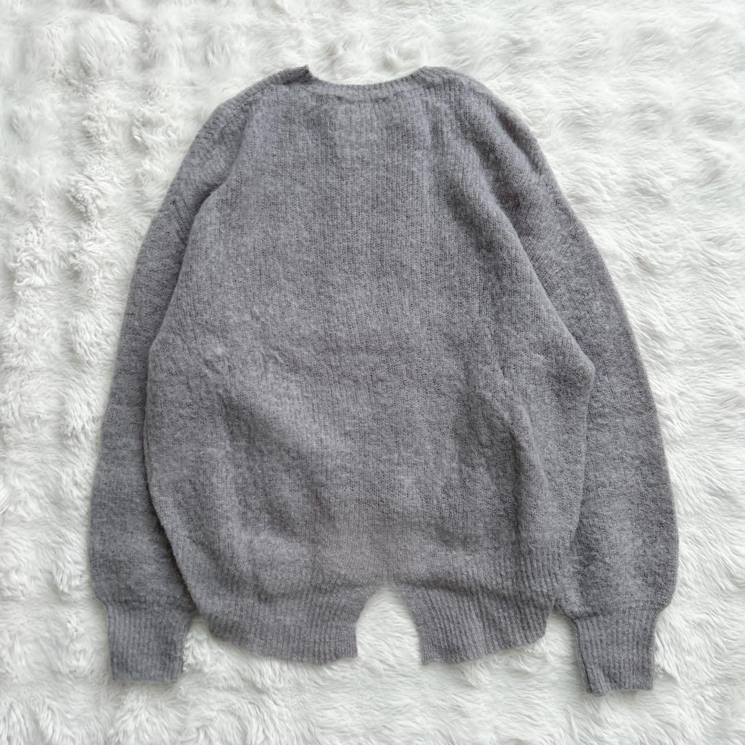 ビアズリー★モヘヤルーズニット　クルーネック　グレー