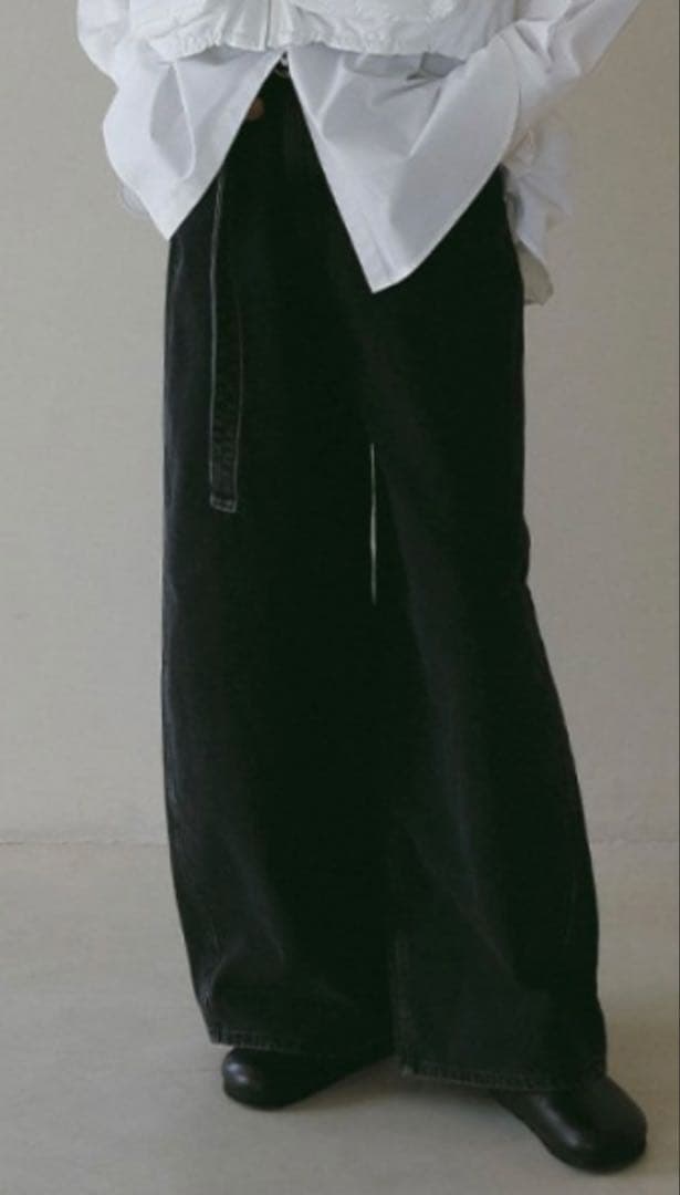 etre tokyo EDWIN ベルテッドワイドデニムパンツ　S