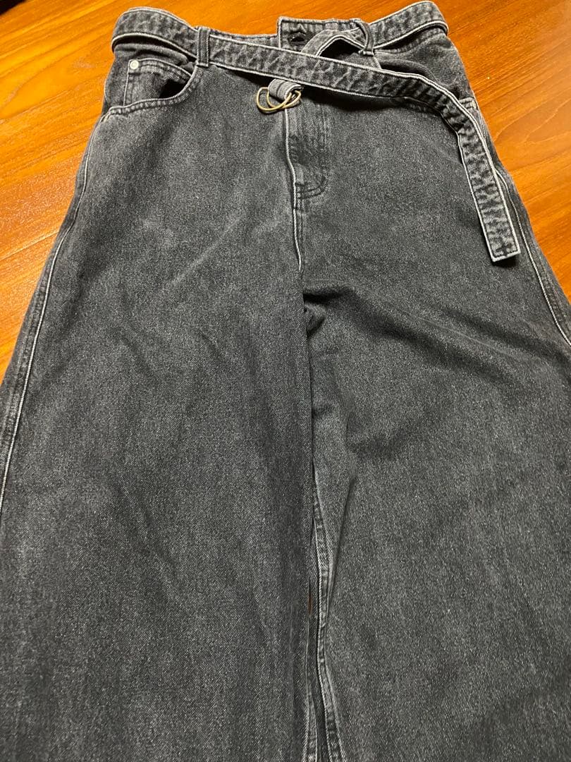 etre tokyo EDWIN ベルテッドワイドデニムパンツ　S