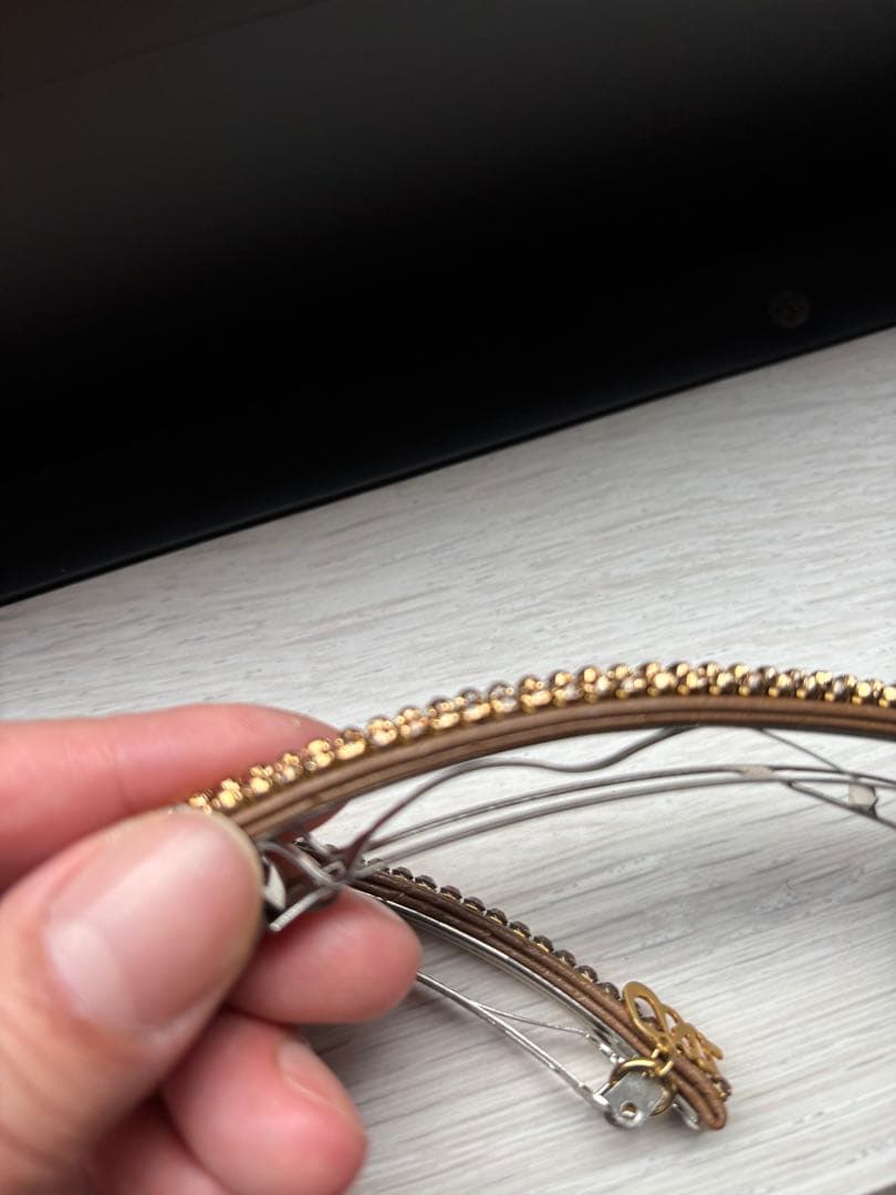 すみっこぐらし様コンプレックスビズ　ブラウンバレッタ　大小セットスワロフスキー