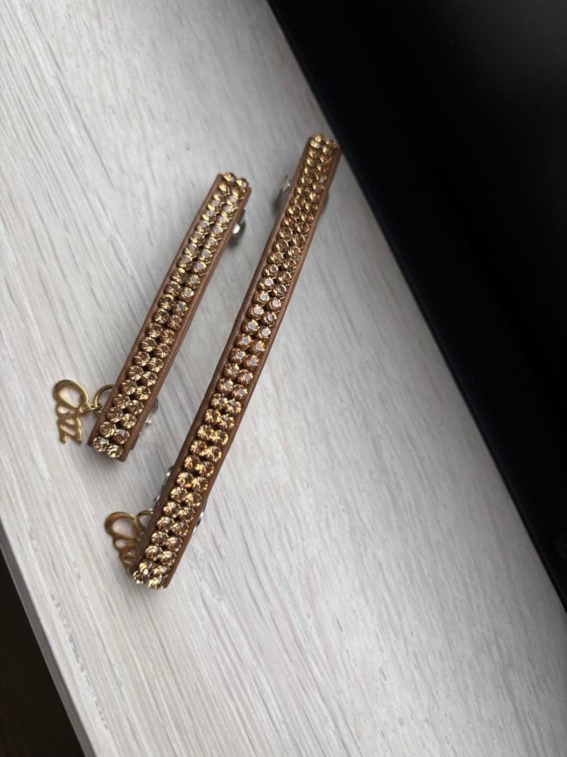 すみっこぐらし様コンプレックスビズ　ブラウンバレッタ　大小セットスワロフスキー