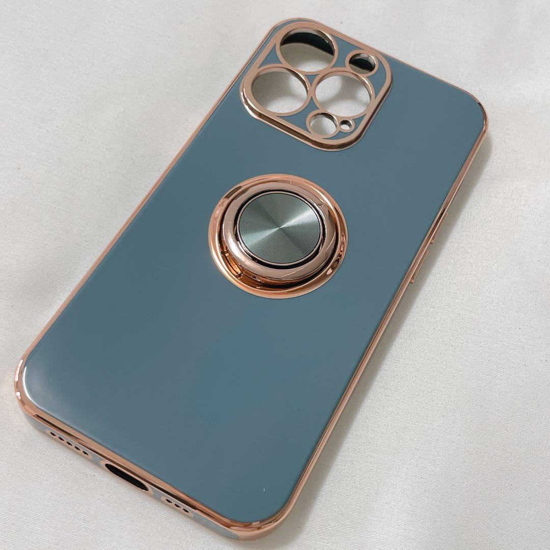 iPhone 13 pro用ケース　リング付き　スタンド機能　カバー