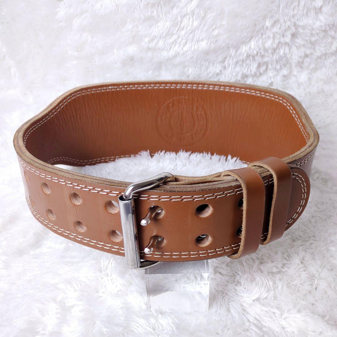 [美品] GOLD'S GYM レザー パワーベルト Mサイズ