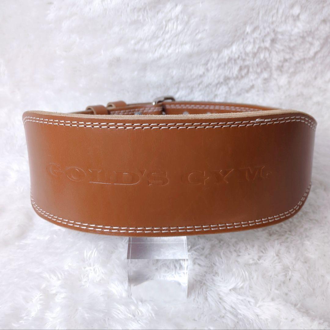 [美品] GOLD'S GYM レザー パワーベルト Mサイズ