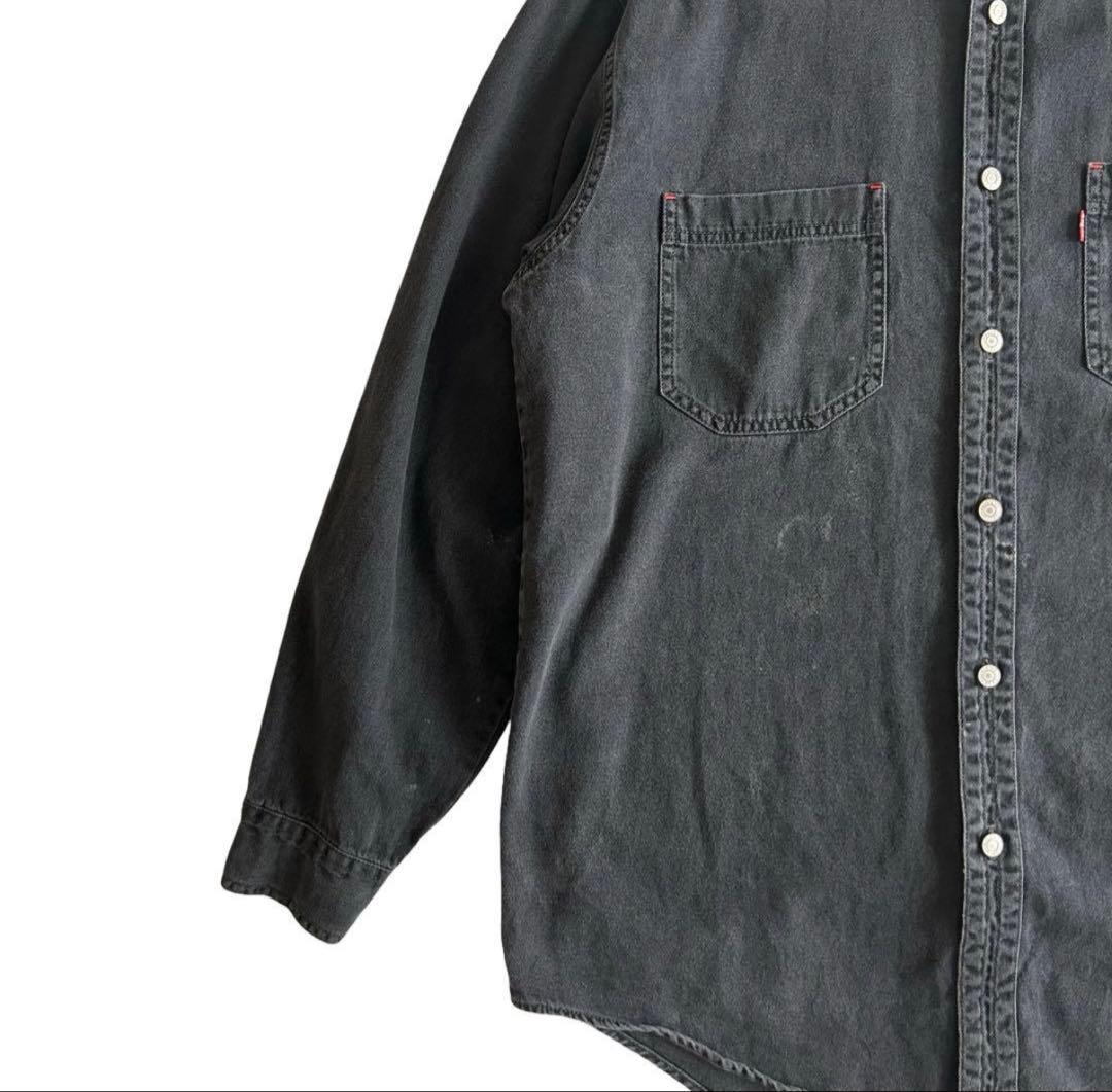 【希少】90s LEVI’S RED TAB ブラックデニムシャツ Mサイズ
