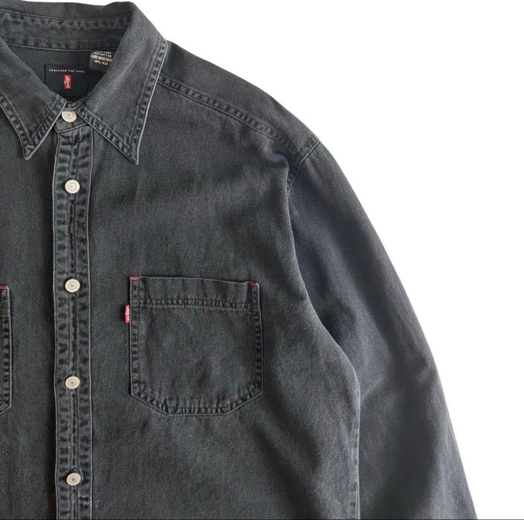 【希少】90s LEVI’S RED TAB ブラックデニムシャツ Mサイズ