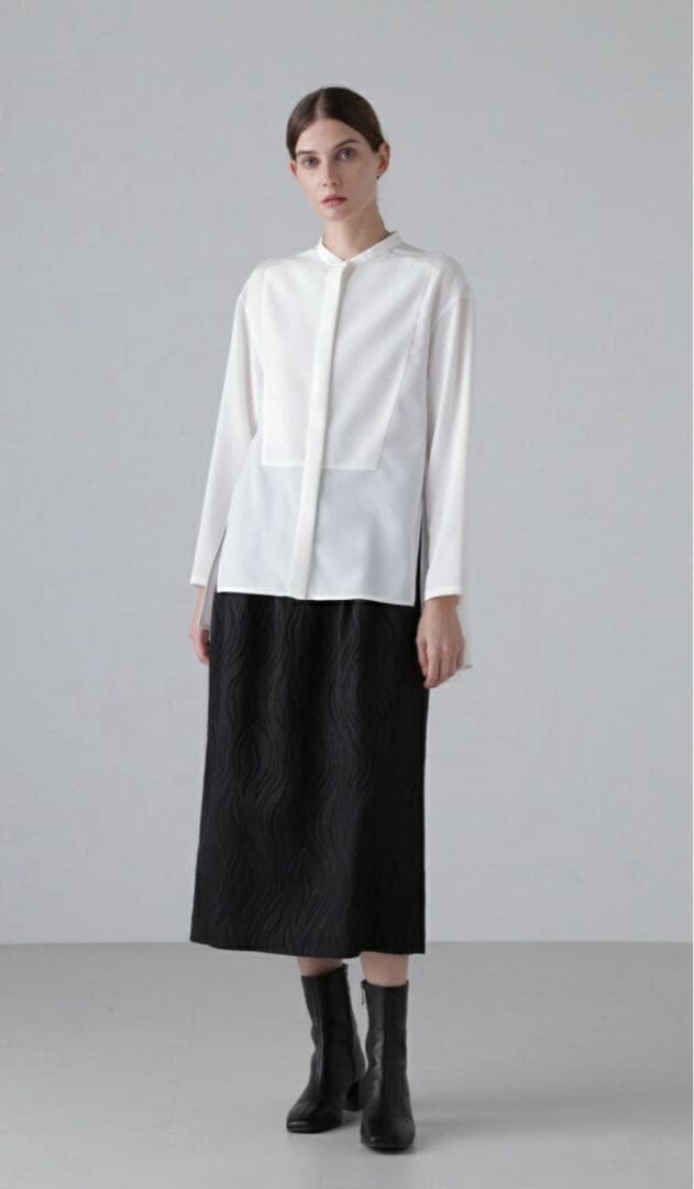 ADORE アドーア ドビークロスブラウス トップス シャツ ブラック