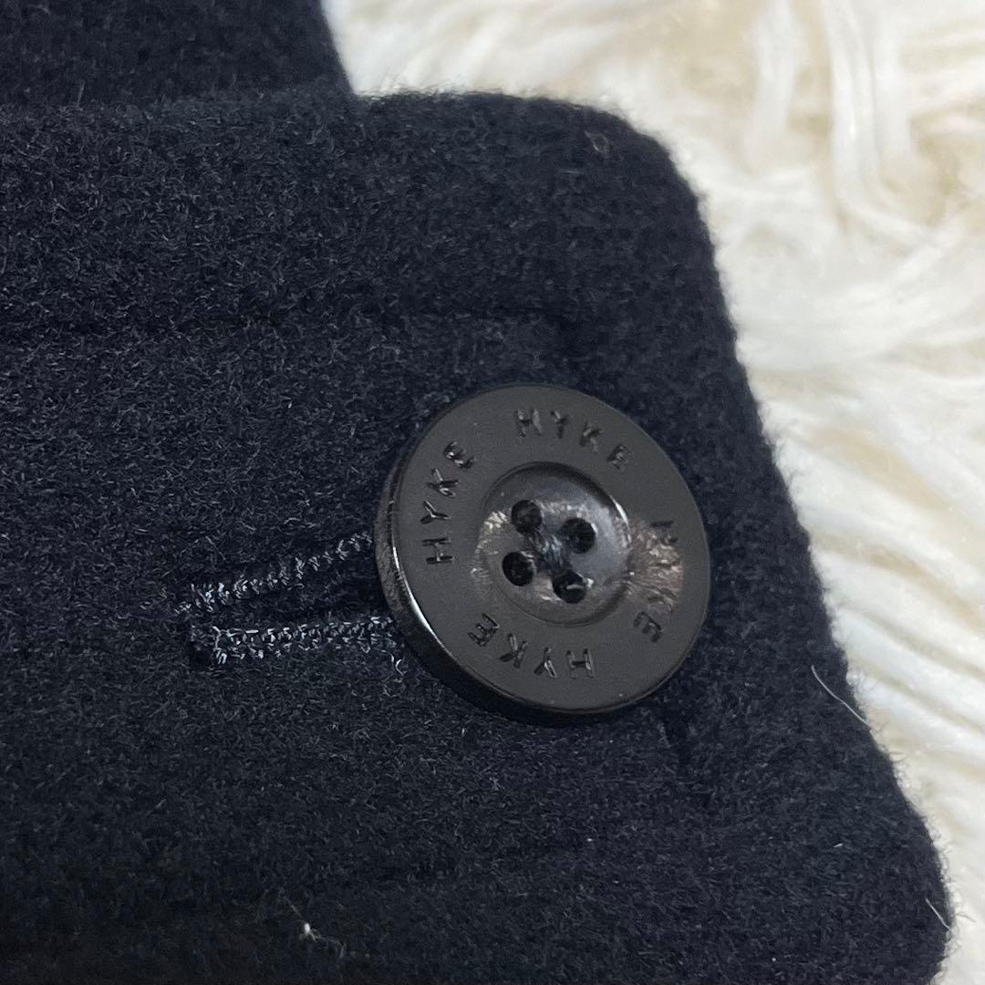 美品✨ HYKE　ハイク　名品ダッフル コート　黒トグル　大きいサイズ　サイズ3