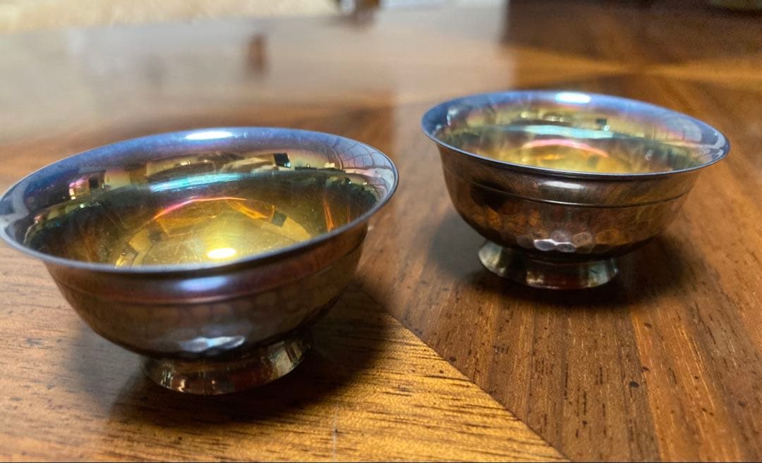 レア　恵比寿復興土地区画整理組合　純銀製の銀杯　1ペア