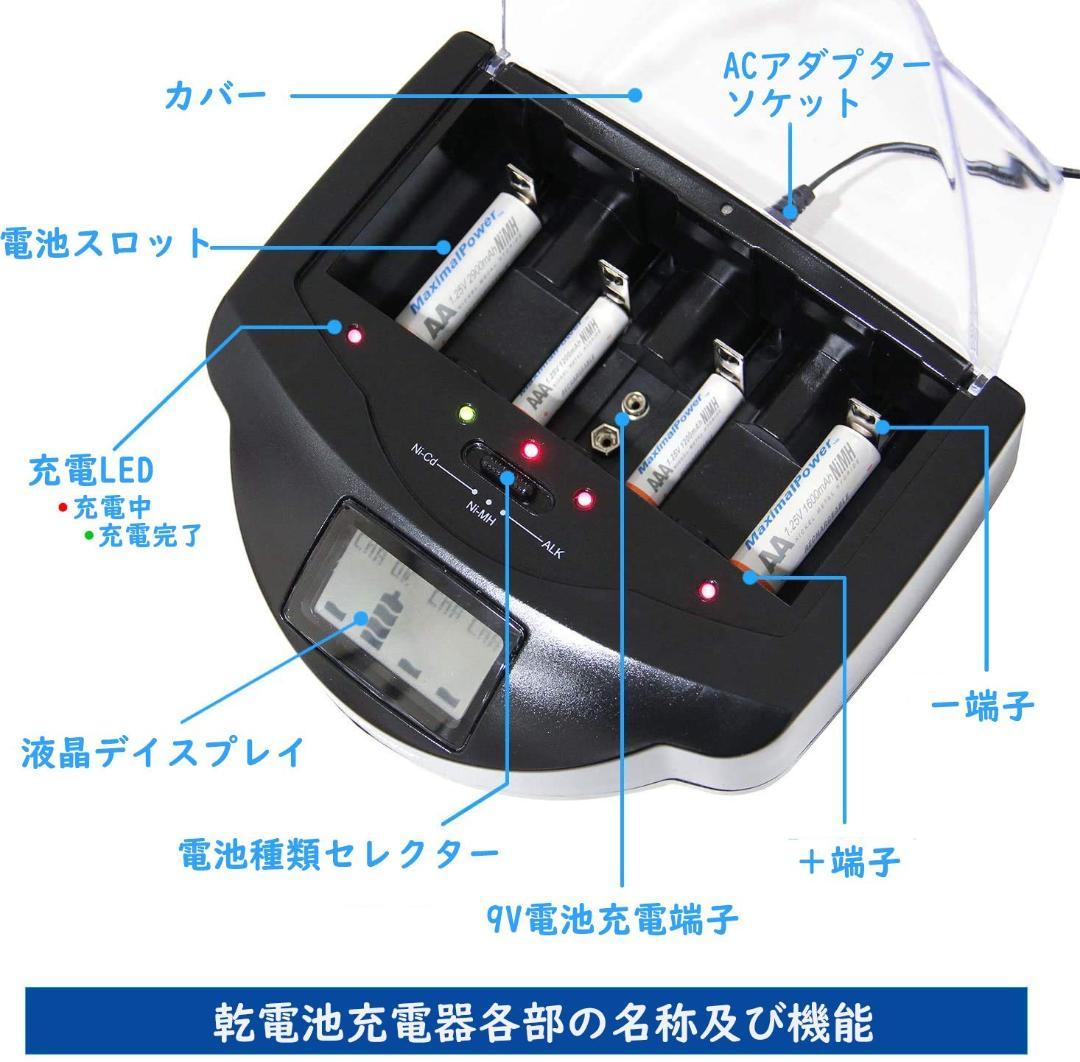 単1?単4・9V電池対応リフレッシュ充電器