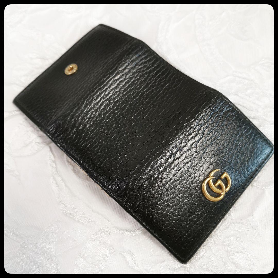 グッチ　GUCCI　6連キーケース　プチマーモント　ダブルG 黒　ブラック