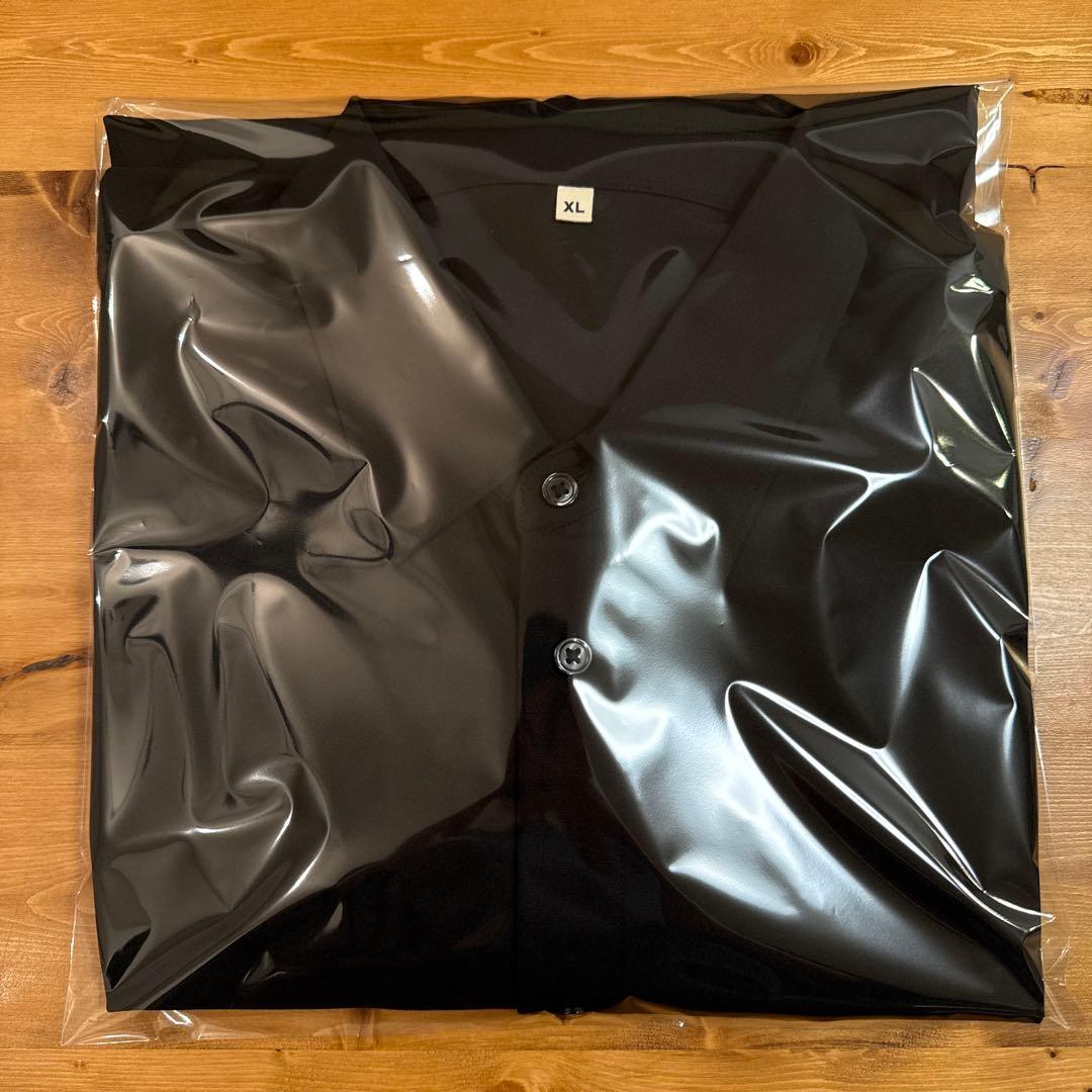 MUJI Labo 紳士 ウール混レギュラーカラーシャツ L ブラック