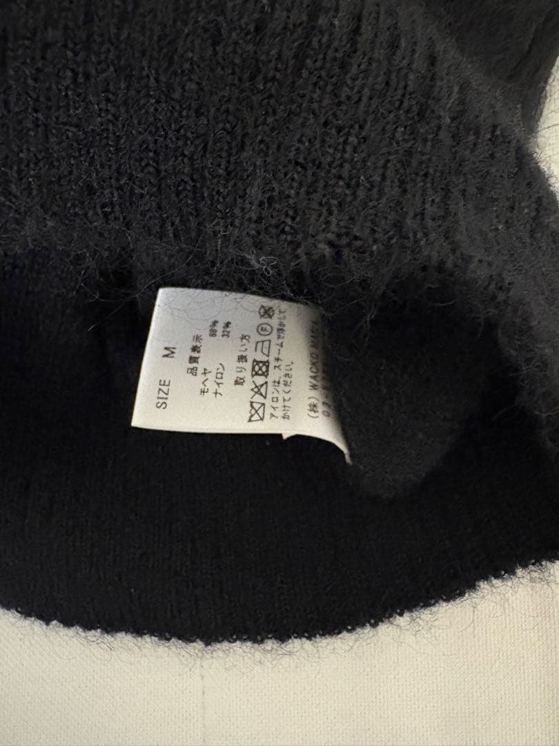 最終価格ワコマリア25FWミックスモヘアニットセーター黒M