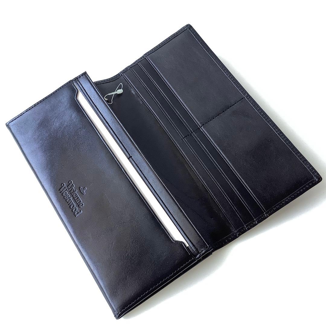 新品 ★ヴィヴィアンウエストウッド★エンベロープかぶせ長財布 スタンプ★ブラック