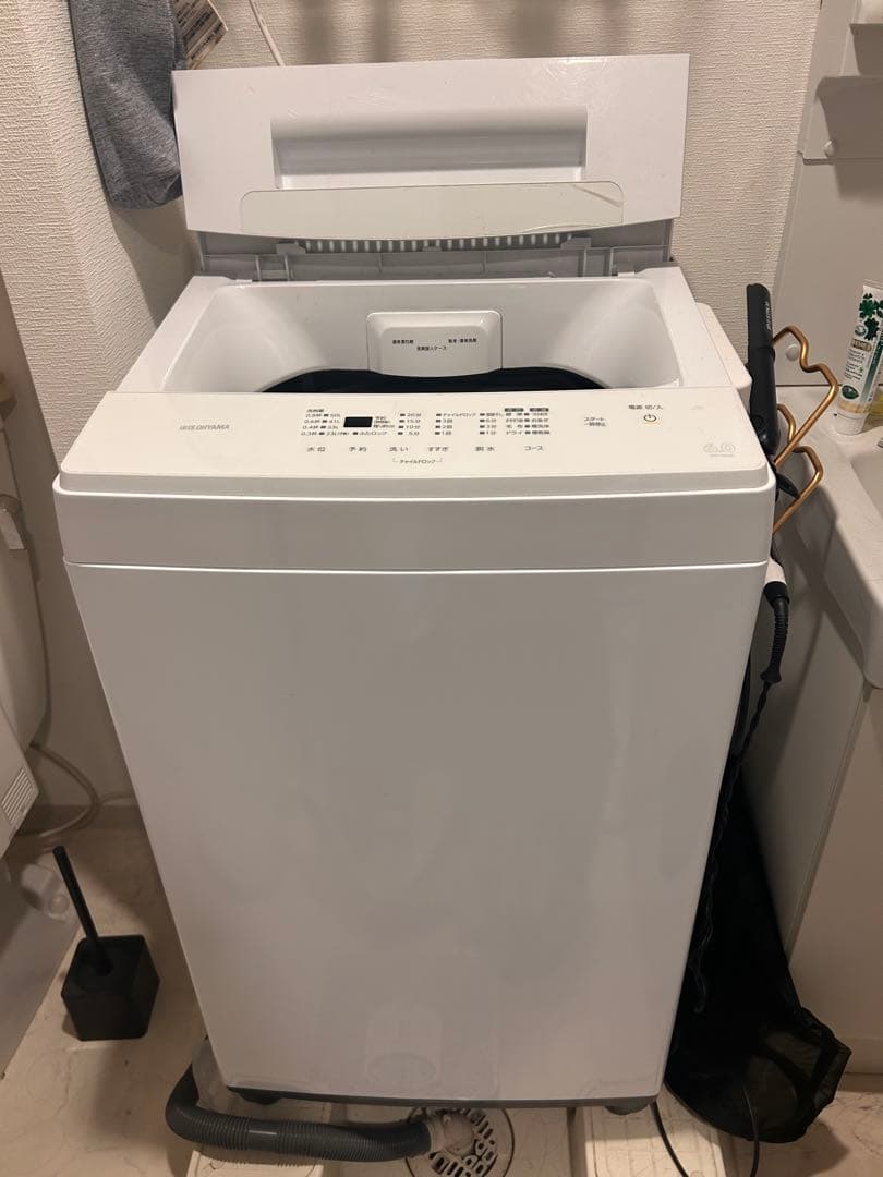 【美品】アイリスオーヤマ6kg 縦型洗濯機 本体 ホワイト