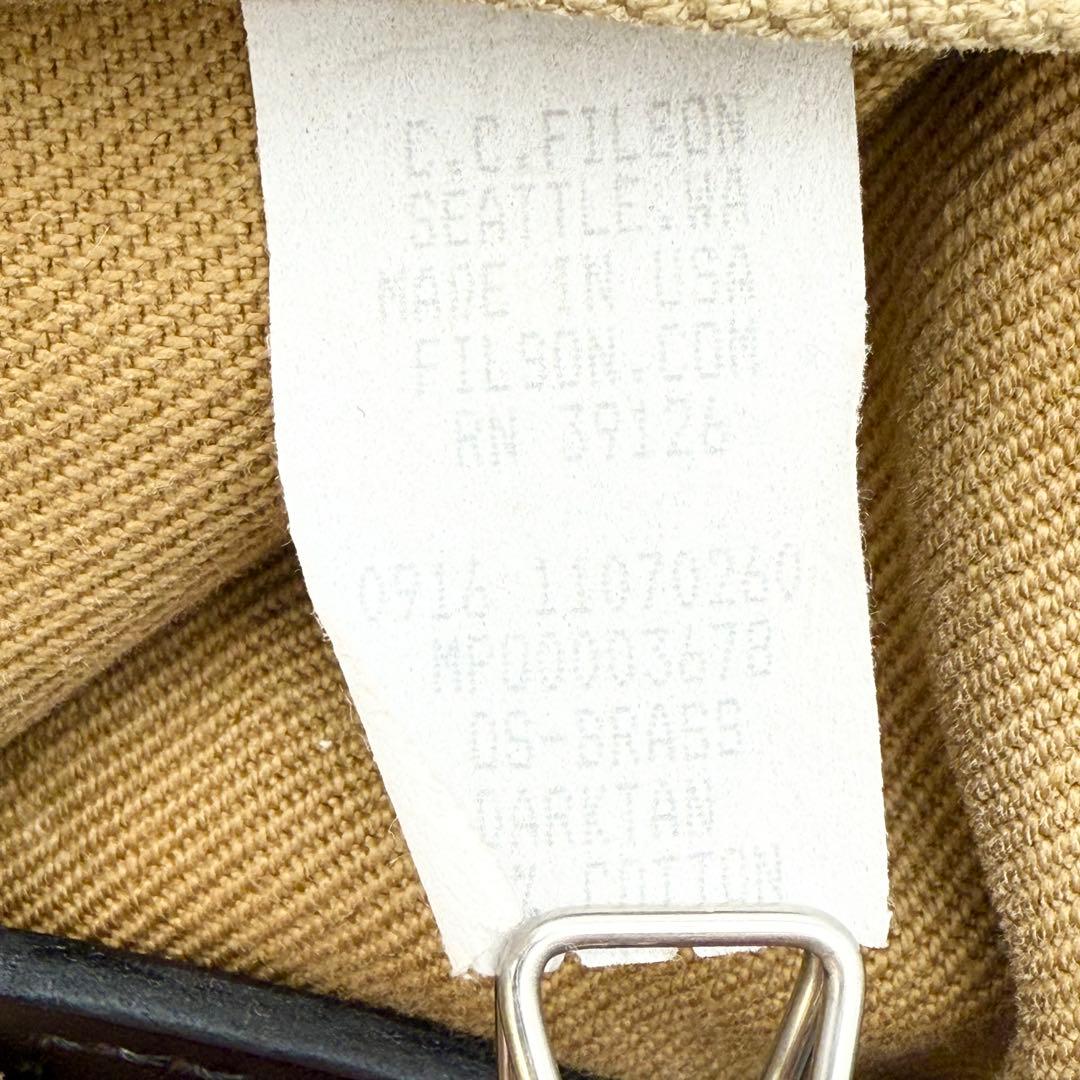 フィルソン オープントートバッグ ラゲッジ ツイル 肩掛け A4可 タン