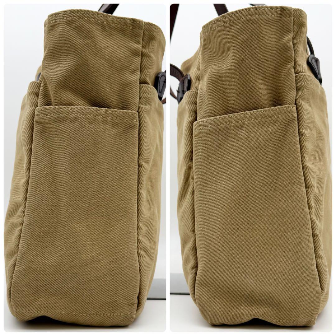 フィルソン オープントートバッグ ラゲッジ ツイル 肩掛け A4可 タン