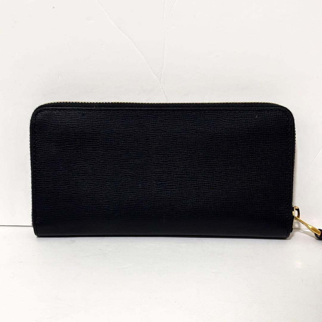 極美品 ダンヒル カドガン 長財布 ラウンドジップ ブラック