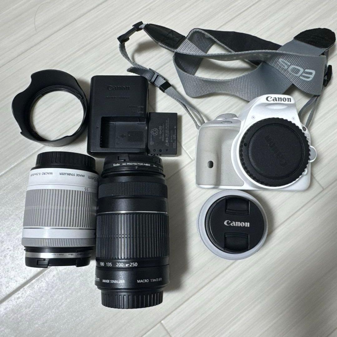 Canon キヤノン EOS kiss X7 白　レンズ付