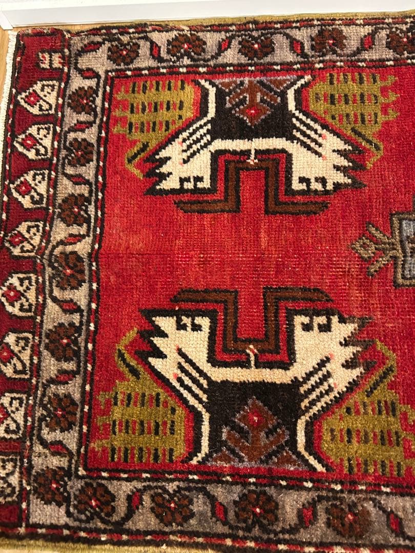 トライバルラグ・トルコヴィンテージラグ・ウール約51×110cm