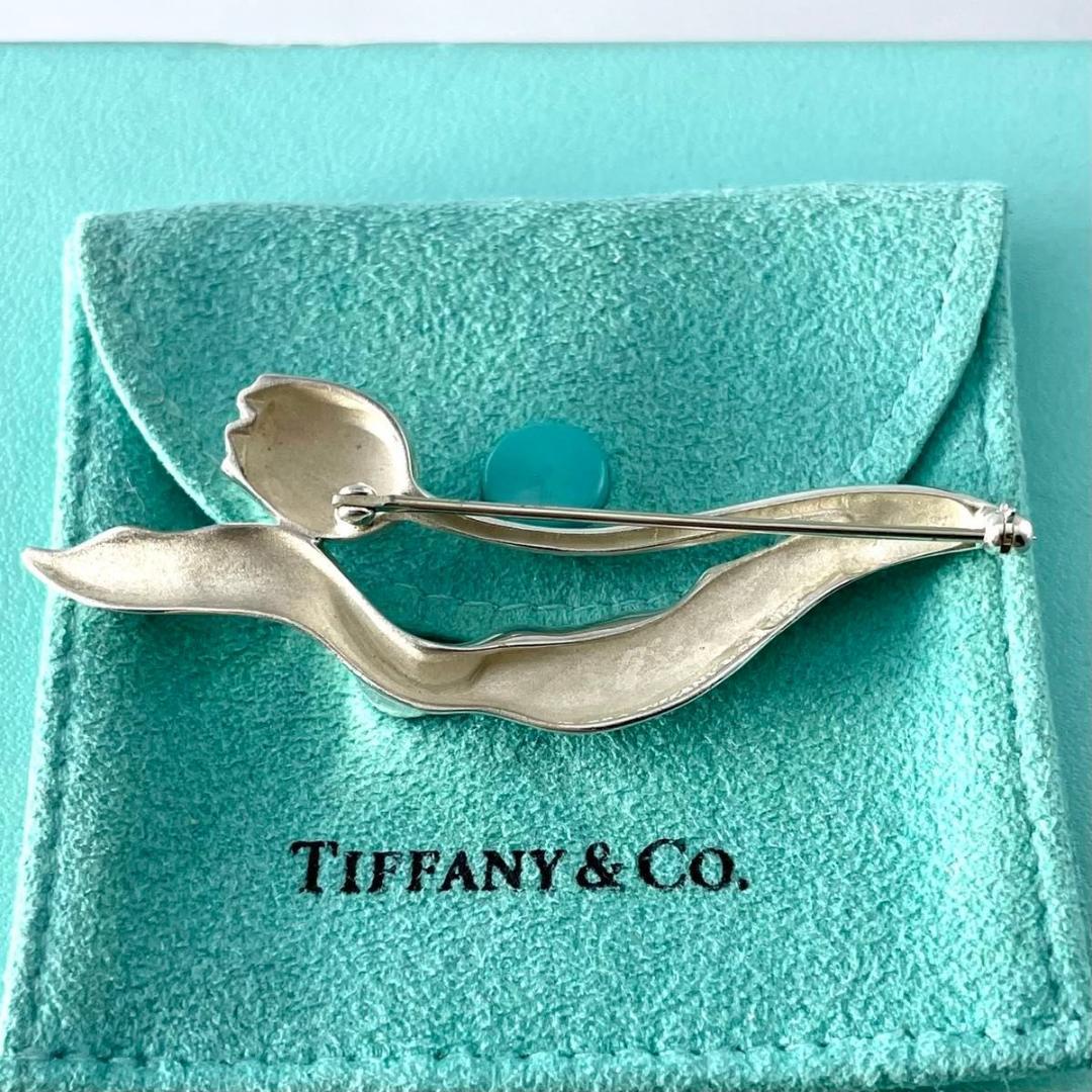 オールドティファニー 美品 チューリップ フラワー ブローチ XW10fe