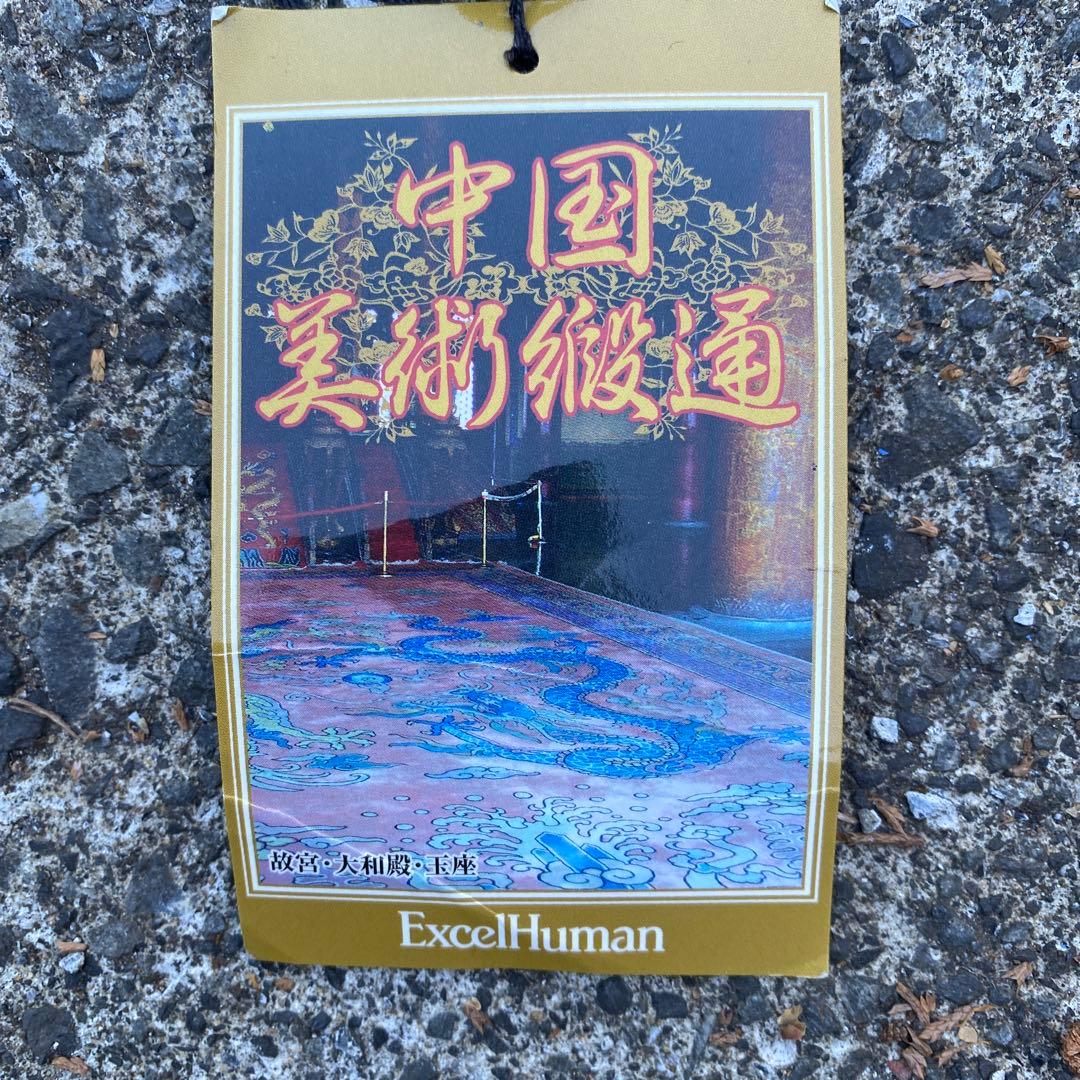 【未使用】中国段通 シルク100％ タグ付き 手織り絨毯 カーペット120段