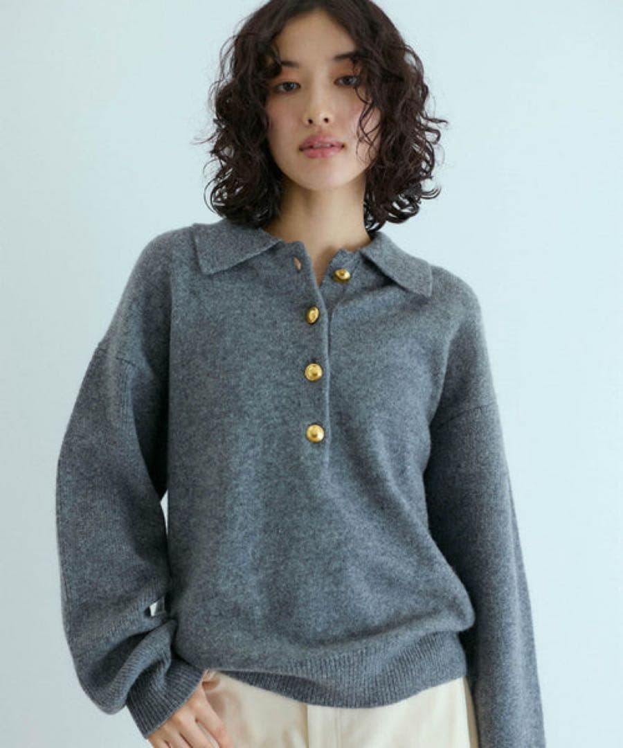 ADAM ET ROPÉ ポロシャツニットプルオーバーグレー F