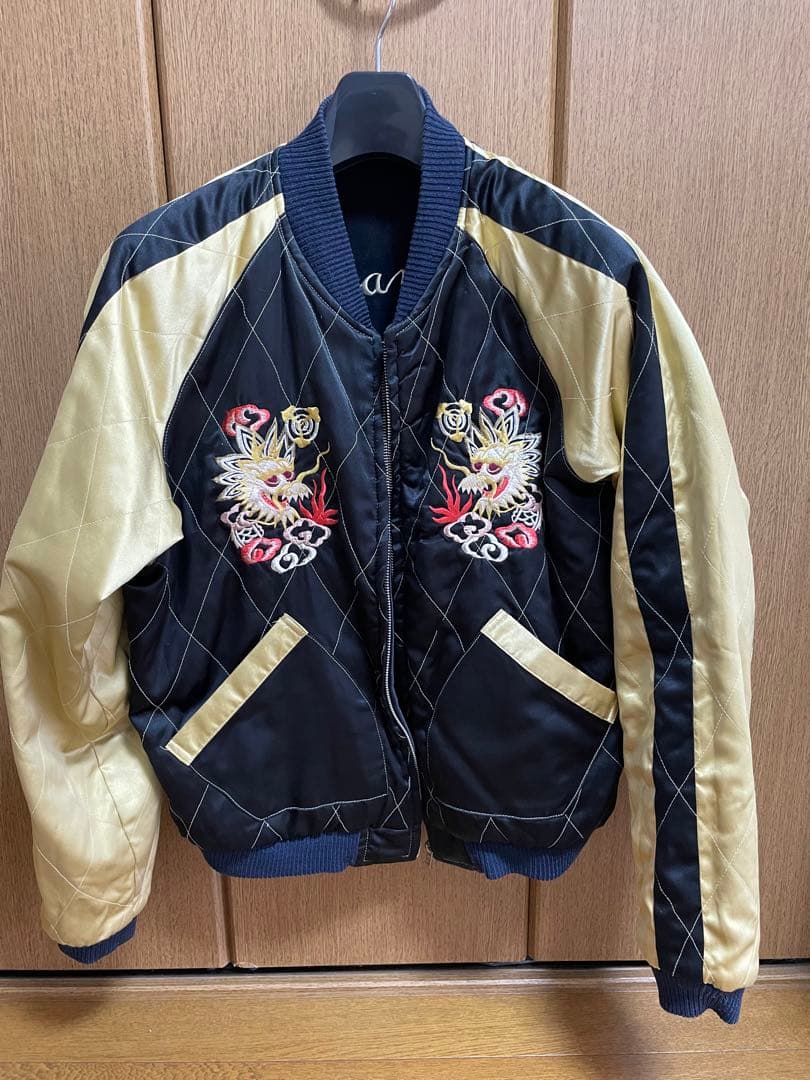 90s M品番　東洋エンタープライズ　別珍スカジャン　スカル　ドクロ　Lサイズ