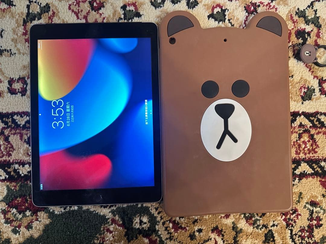 Apple iPad Air2 LINEクマデザインケース付き