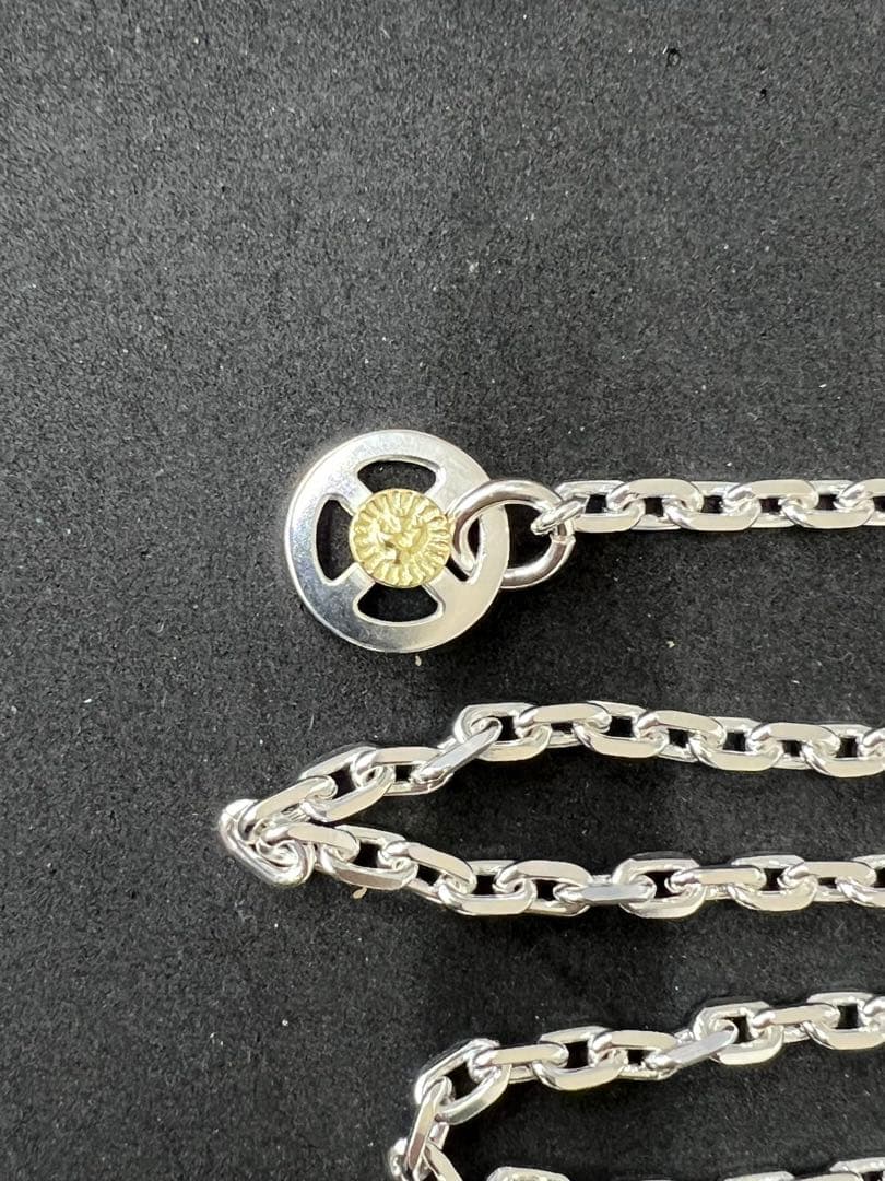 『カメ』WING ROCKシルバーチェーンネックレスK18付ホイールフック