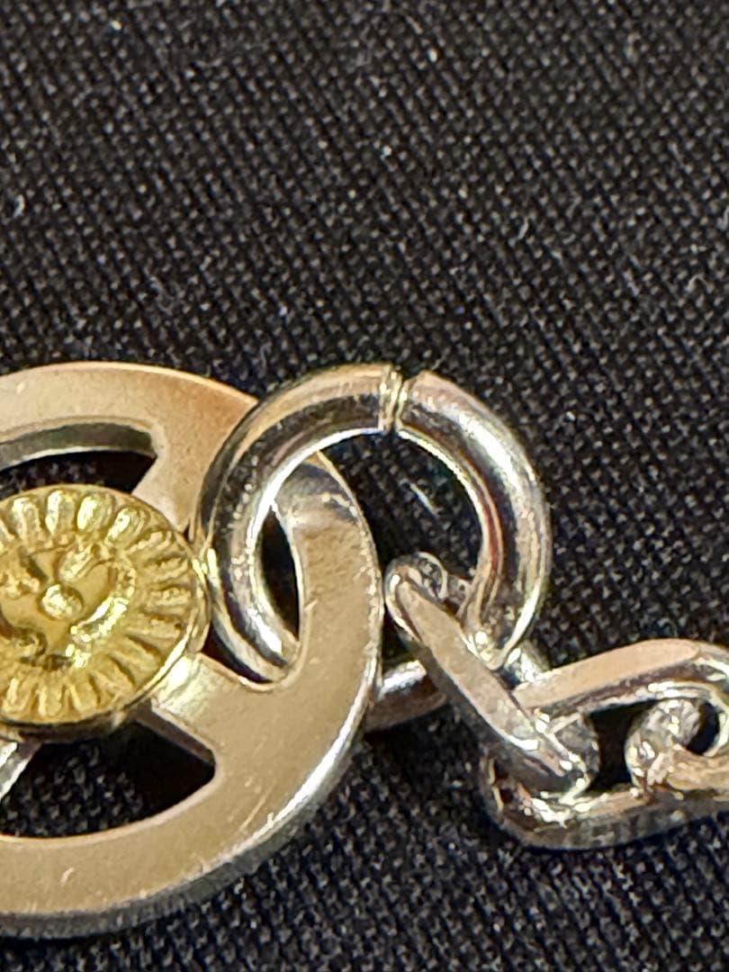 『カメ』WING ROCKシルバーチェーンネックレスK18付ホイールフック